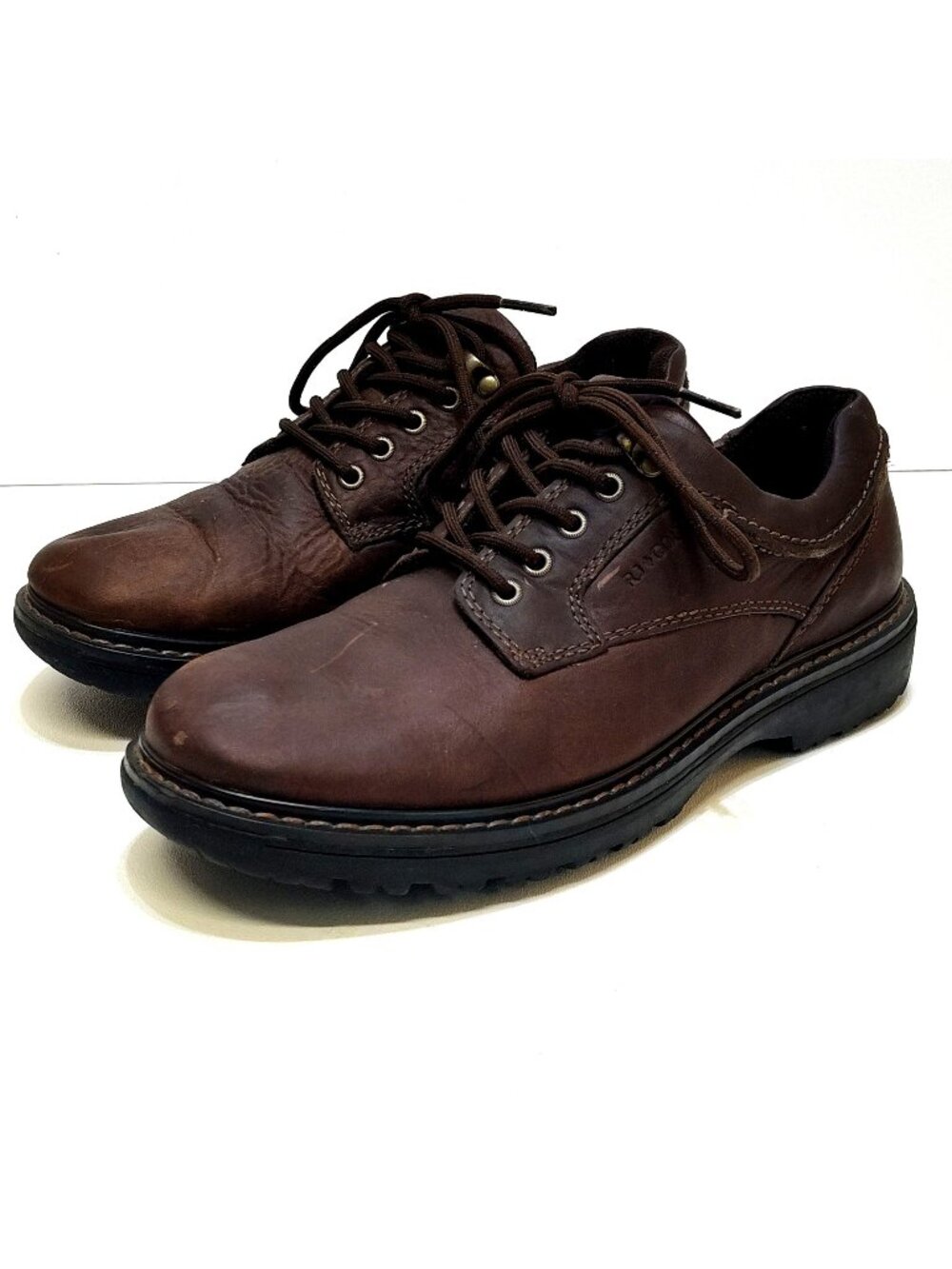 RJ Colt Becker 24810 Leather Pebble Texture Shoes Mens Size US 8M Durable Casual